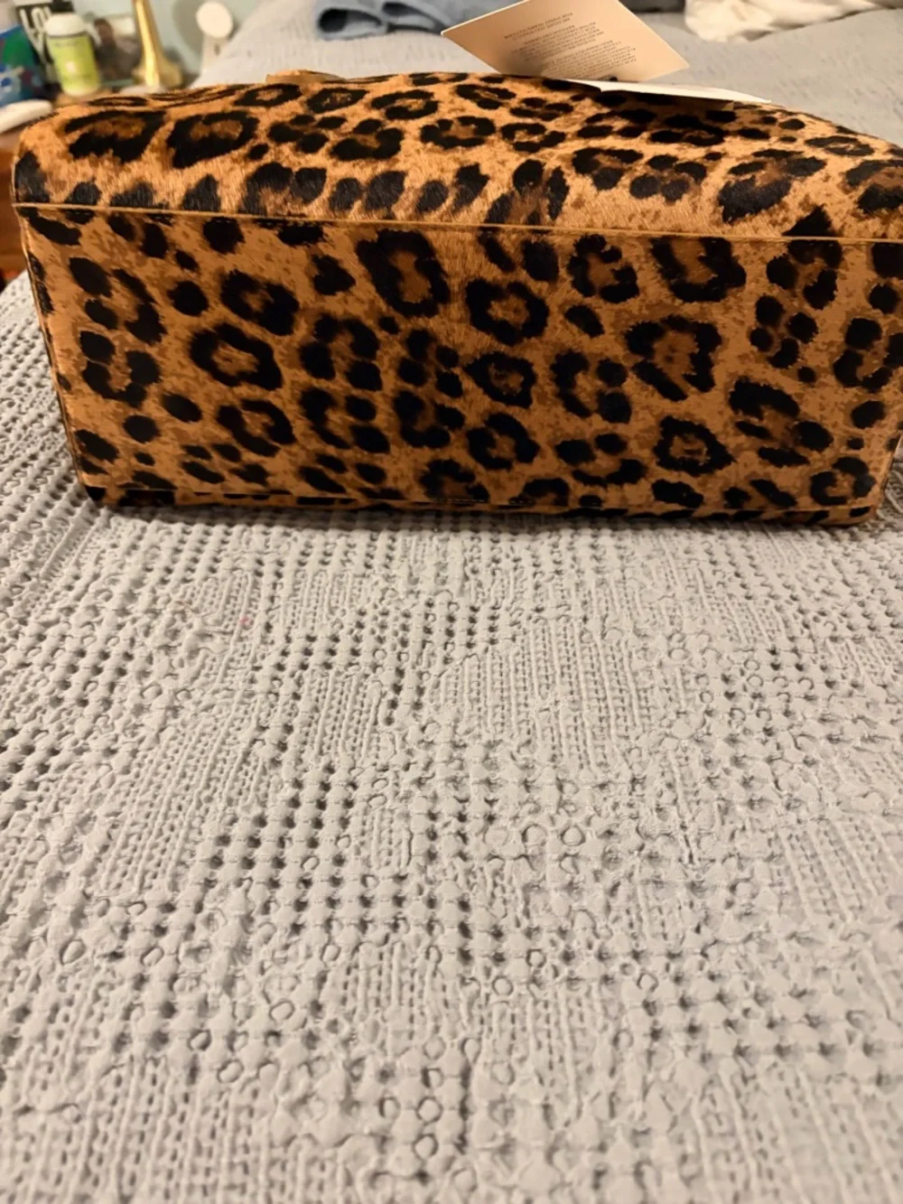 NWT Mansur Gavriel Helios Shoulder Bag leopard - Picture 6 of 9